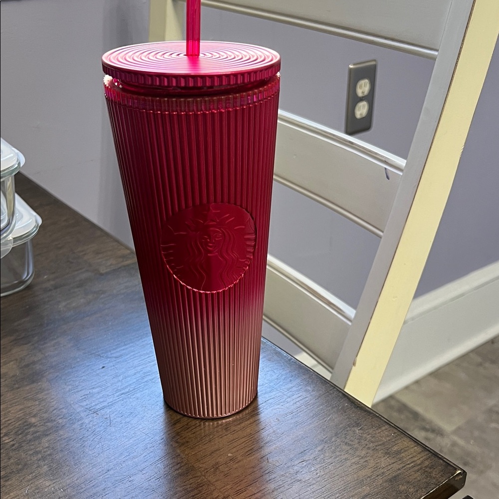 Starbucks Red and Pink Gradient Tumbler